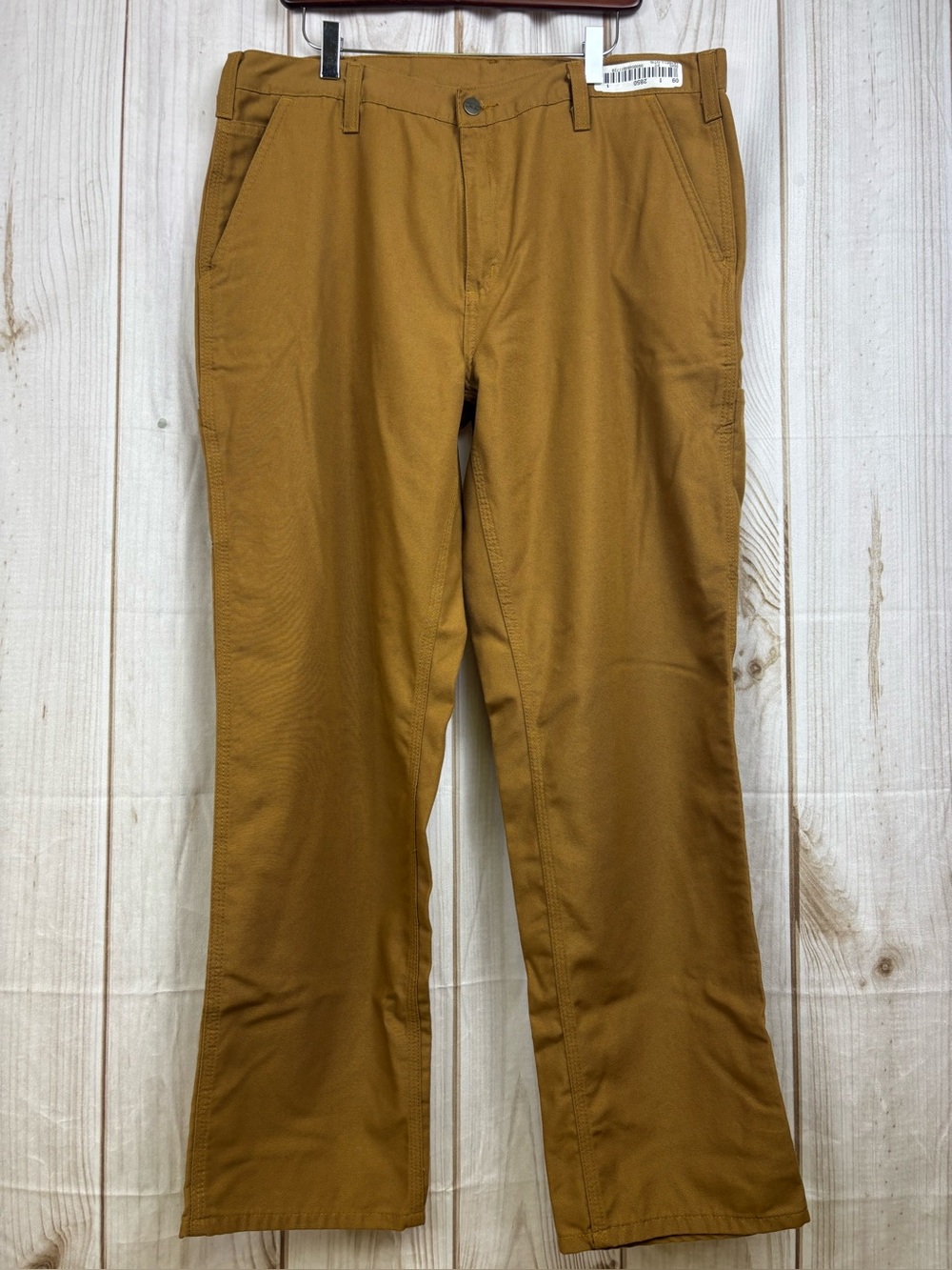 Carhartt Work Pants Chinos Carpenter Dungaree Fit Light Canvas Brown Sz 36x32